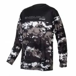 MTB Jersey Børn MT500JR L / S - Sort CAMOUFLAGE