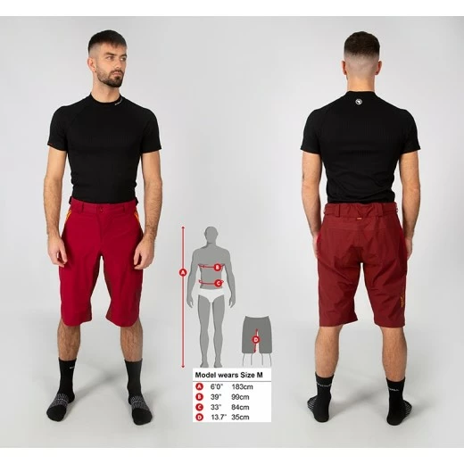 Endura MT500 Spray Shorts - Herre - Rød 8 Endura MT500 Spray Shorts - Herre - Rød - Billede 6