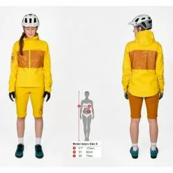 Endura SingleTrack Jakke Ll - Dame - Saffron -Cykeltøj Salg e9177 detail sizing e9177 wms singletrack wproof jkt ii s