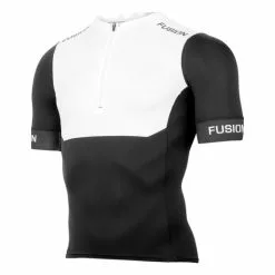 Fusion SLi Tri Top Short Sleeve - Sort/hvid